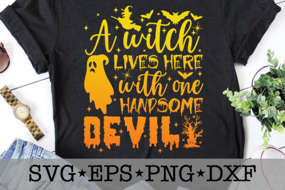 A Witch Lives Here: Graphics for T-Shirt Designs