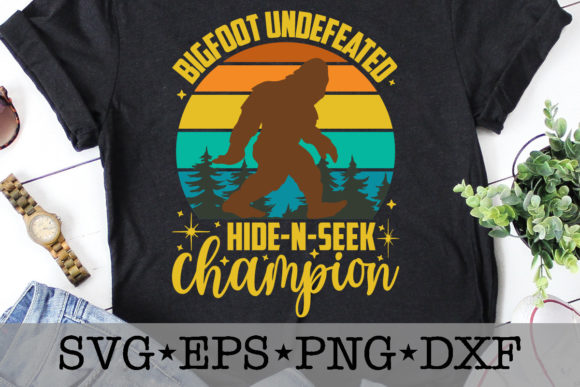 Bigfoot Undefeated Hide-n-Seek Champion T-Shirt Graphics