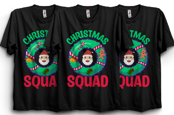 Christmas Squad T-shirt Design Graphics & Print Templates