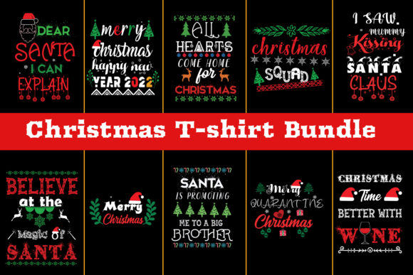 Christmas T-shirt Bundle Graphics & Print Templates Review