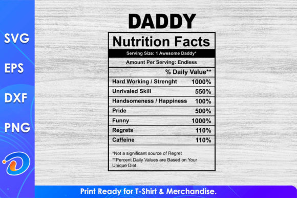 Daddy Nutrition Facts SVG: Bold T-Shirt Graphics Review