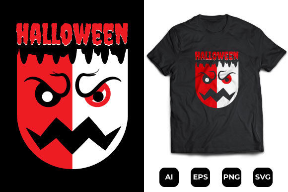 Halloween Scary T-shirt Design 10 for Print & Graphics