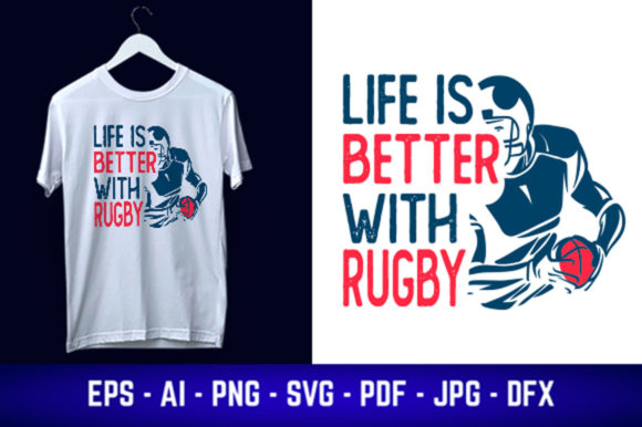 Life is Better: A Rugby Graphic for Business Branding