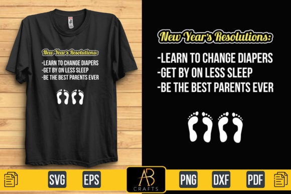 New Year’s Resolutions Learn to T Shirt Graphic Review