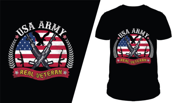 USA Army Real Veteran Graphics for T-Shirt Designs